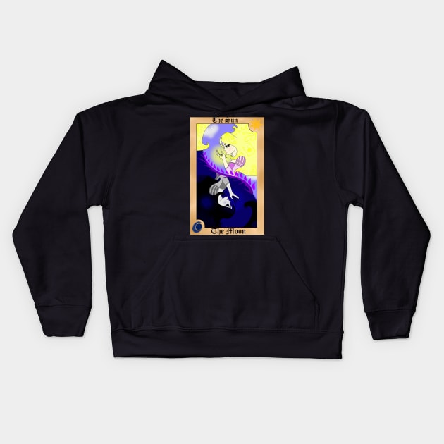 Rapunzel Tarot Card Kids Hoodie by LunaHarker